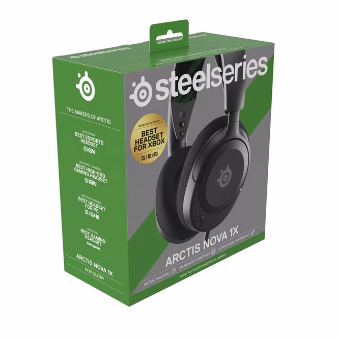 GameStop SteelSeries Arctis Nova 1X Lightweight Wired Gaming Headset for Xbox, PlayStation, Switch, and PC