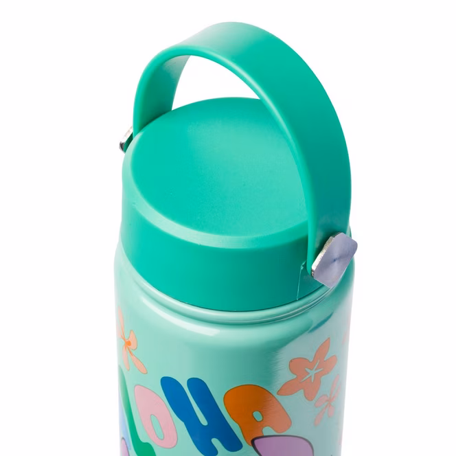 GameStop Lilo and Stitch Aloha Stitch Leaves and Flowers 20oz. Stainless Steel Water Bottle