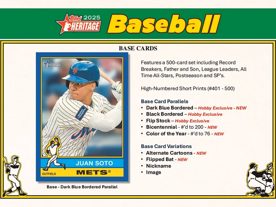 GameStop 2025 Topps Heritage MLB Baseball Hobby Box