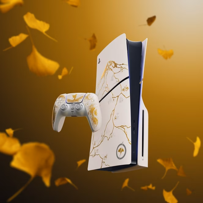 GameStop Sony PlayStation 5 Slim Console - Ghost of Yotei Gold Limited Edition Bundle