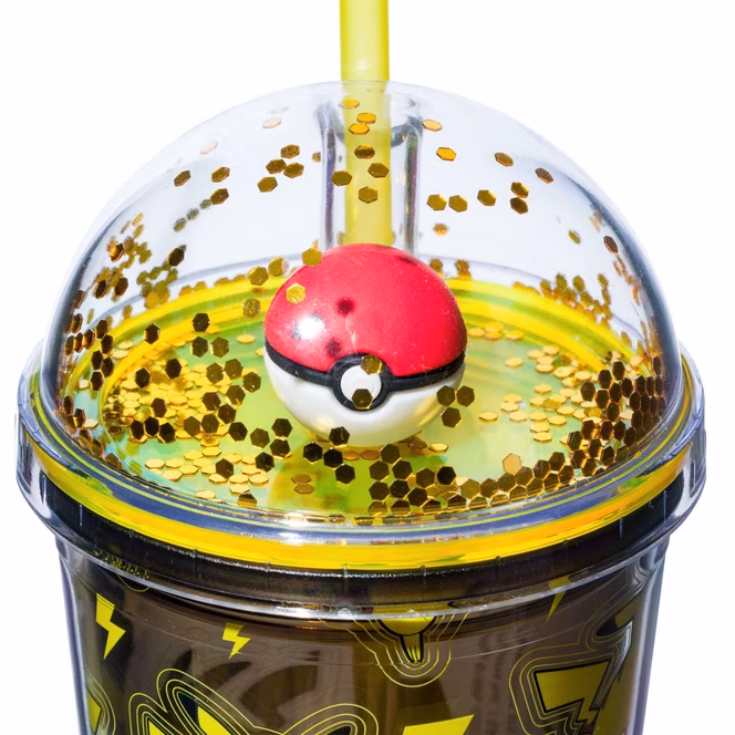 GameStop Pokemon Pikachu Lightning Pattern 24oz Dome Top Travel Tumbler