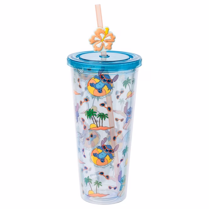 GameStop Lilo and Stitch Ocean Palm 24oz Plastic Cold Cup
