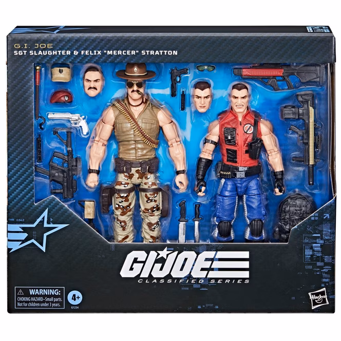 GameStop Hasbro G.I. Joe Classified Series G.I. Joe SGT Slaughter and Felix Mercer Stratton 6-in Action Figure Set 2-Pack