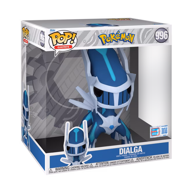 GameStop Funko POP! Jumbo: Pokemon Dialga 10-in Vinyl Figure 2024 New York Comic Con Exclusive