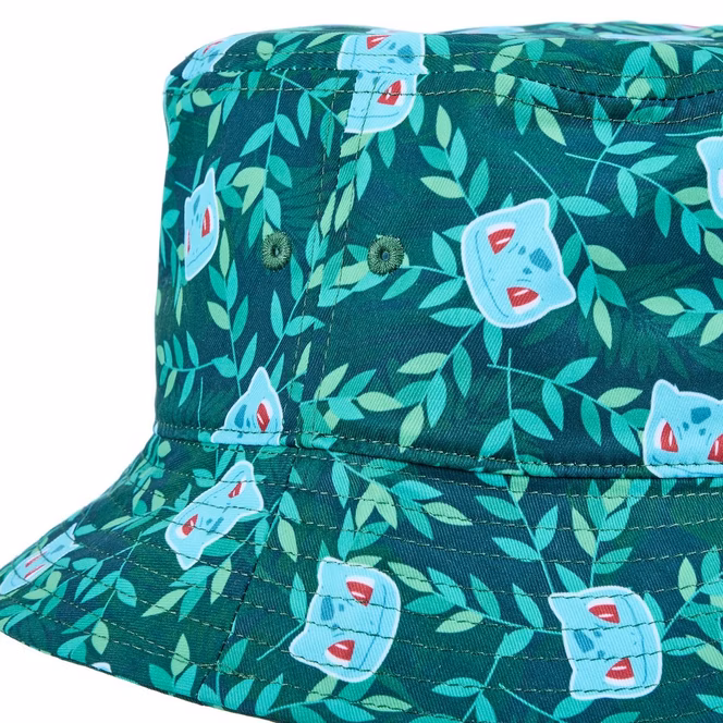 GameStop Pokemon Bulbasaur Floral Unisex Printed Bucket Hat