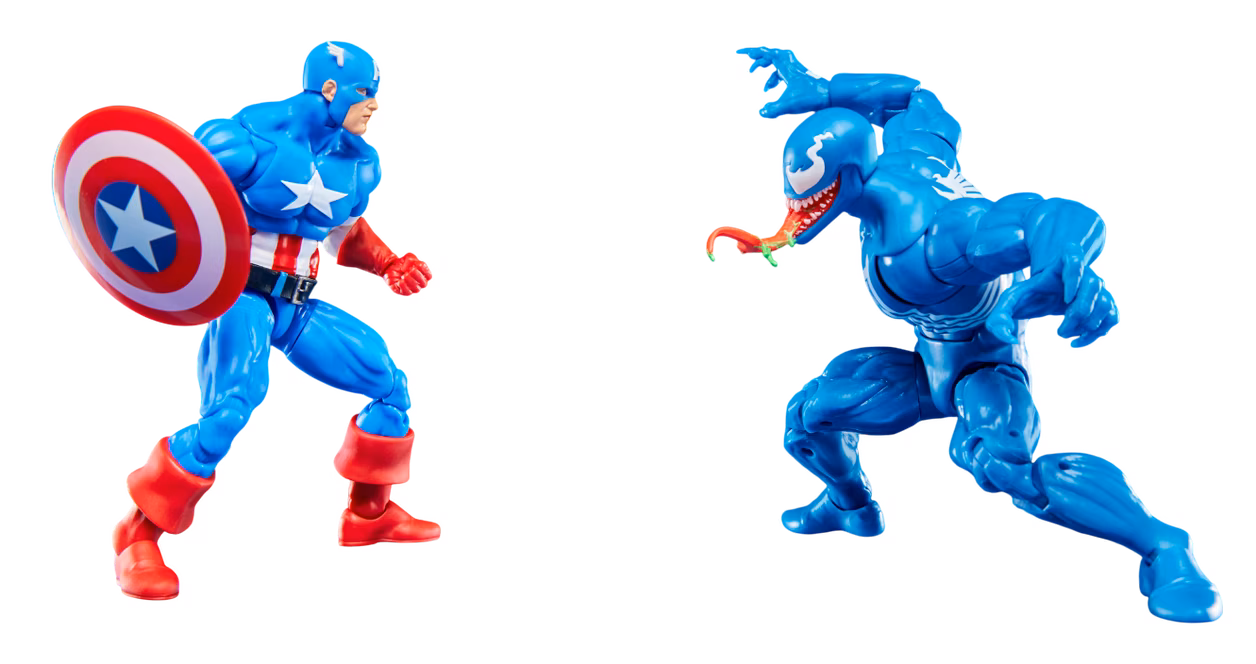GameStop Hasbro Marvel Legends Series Gamerverse Captain America vs. Venom 6-in Action Figure 2-Pack