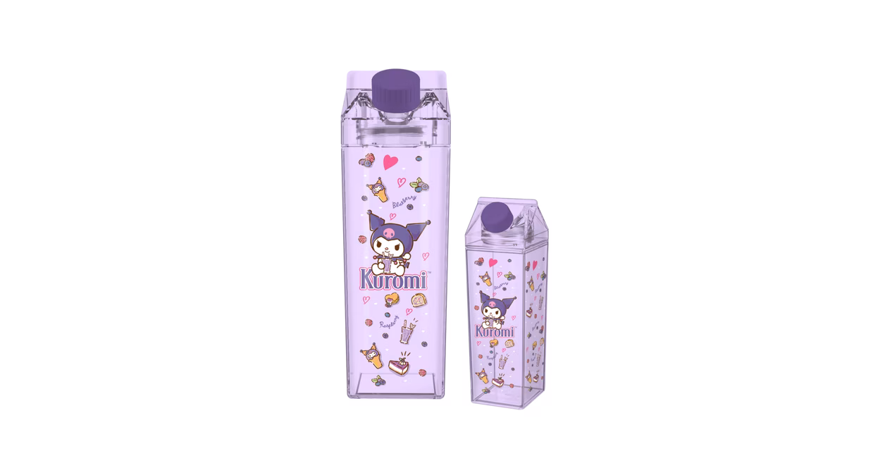 GameStop Sanrio Kuromi Drinks 16.2oz Plastic Milk Carton Bottle