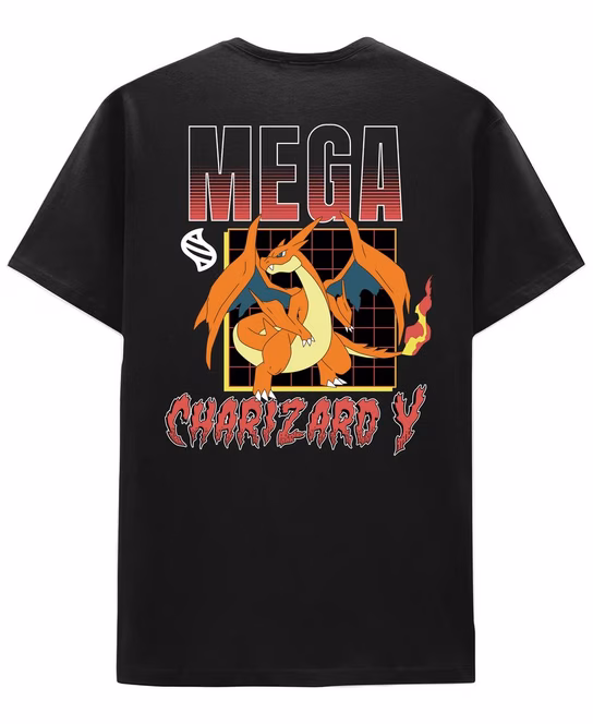 GameStop Pokemon Mega Charizard X and Y Double Sided Graphic T-Shirt GameStop Exclusive