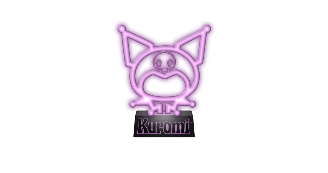 GameStop Sanrio Kuromi Head Boxed Neon LED Lamp