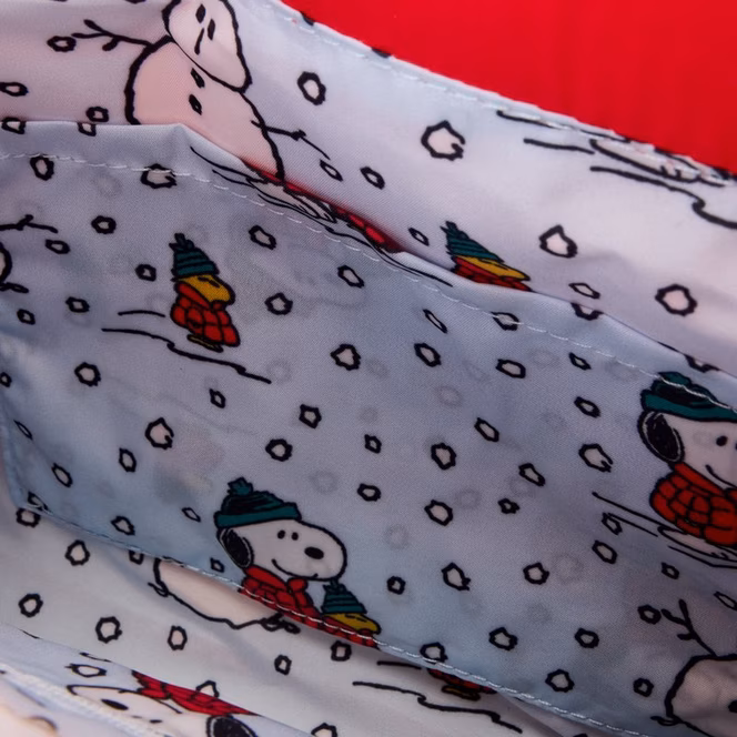 GameStop Loungefly Peanuts Snoopy and Woodstock Snow Day Doghouse Crossbody Bag