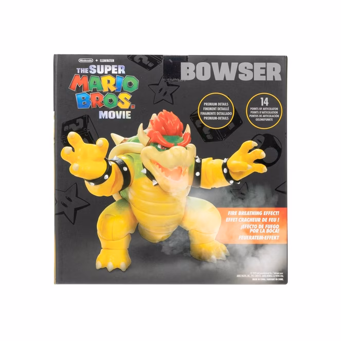GameStop Jakks Pacific Super Mario Bros. Movie Fire Breathing Bowser 7-in Action Figure