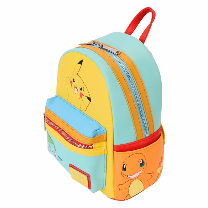GameStop Loungefly Pokemon Color Block Starters Mini Backpack
