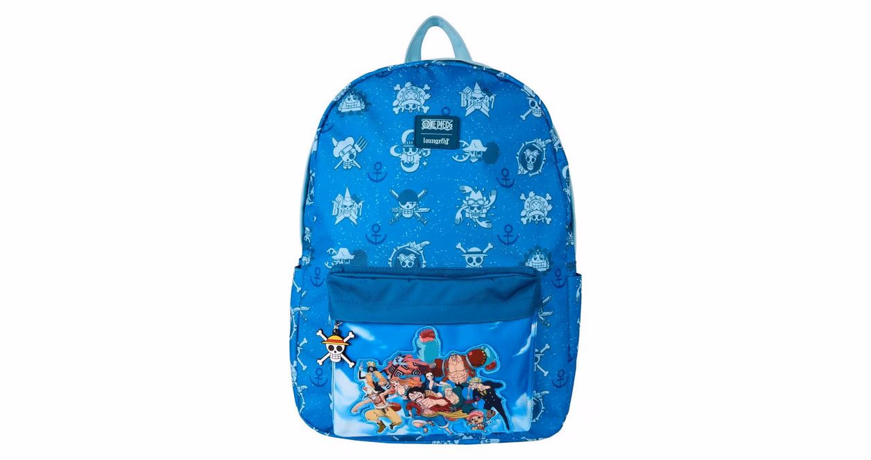 GameStop Loungefly One Piece All-Over Print Nylon Full-Size Backpack