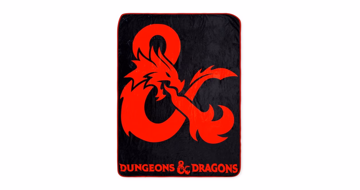 GameStop Dungeons and Dragons Logo Fleece 45 x 60-In Throw Blanket