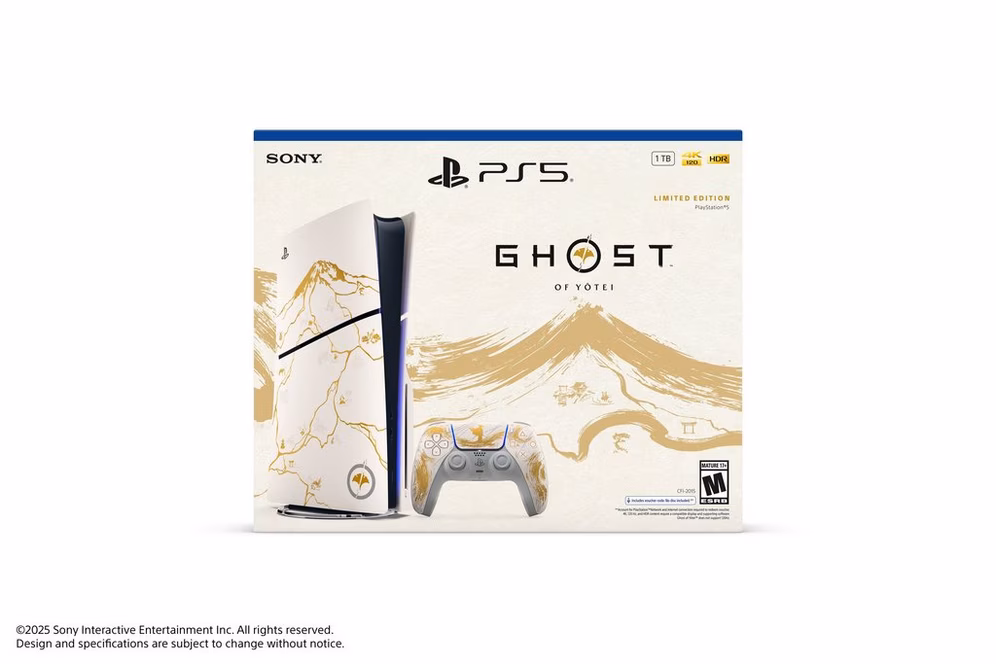 GameStop Sony PlayStation 5 Slim Console - Ghost of Yotei Gold Limited Edition Bundle