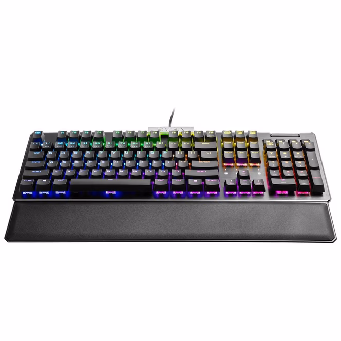 GameStop EVGA Z15 RGB Backlit LED Hot Swappable Kailh Speed Bronze Linear Switches Mechanical Gaming Keyboard