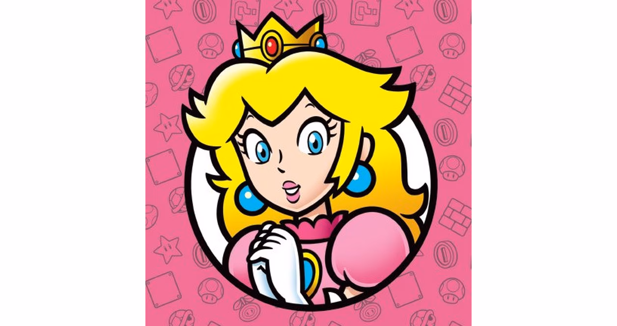 GameStop Super Mario Bros. Princess Peach 6 x 6-in Canvas