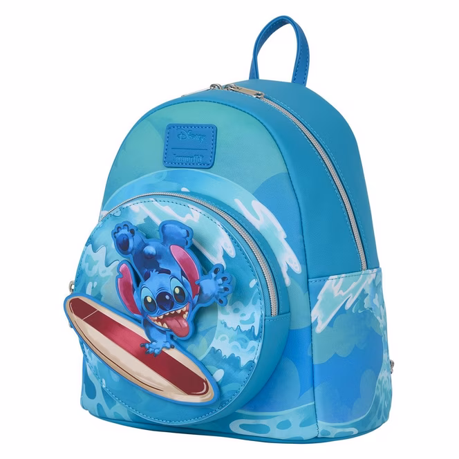 GameStop Loungefly Disney Lilo and Stitch Spinning Stitch Surfer Mini Backpack GameStop Exclusive