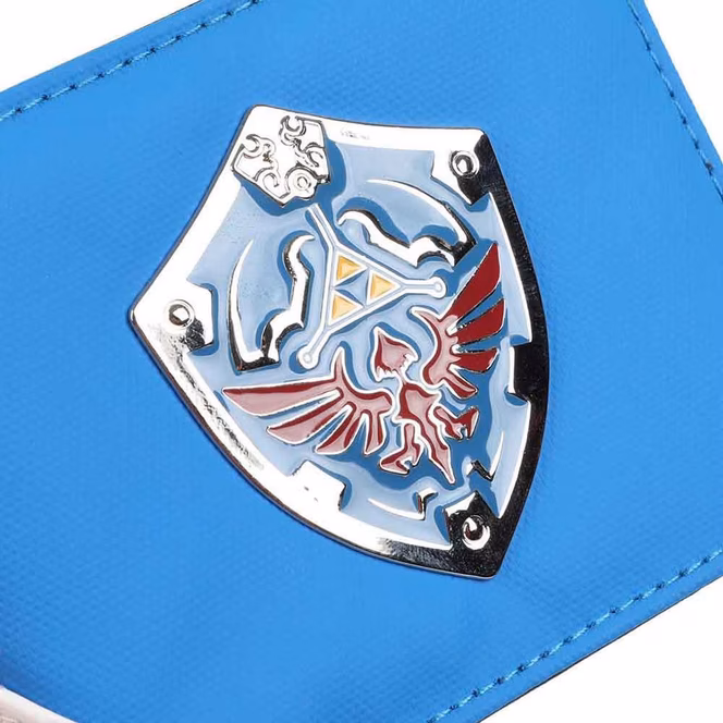 GameStop Nintendo The Legend of Zelda Hylian Shield Metal Badge Bifold Wallet