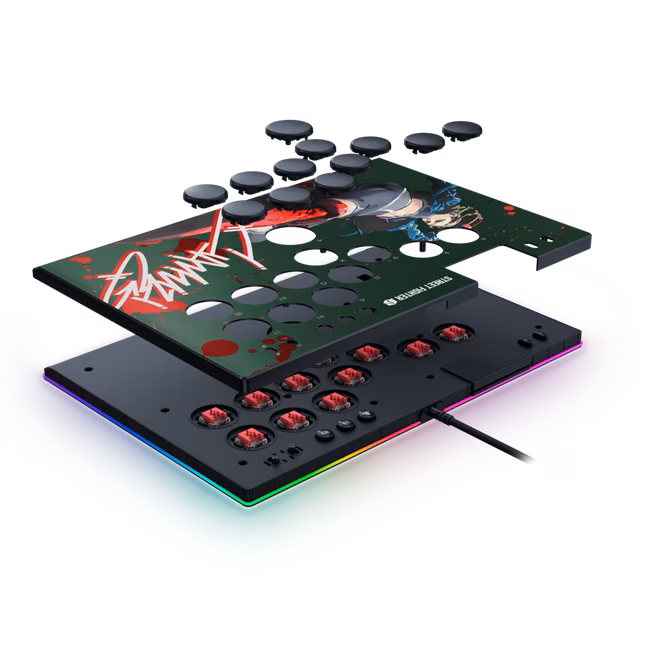 GameStop Razer Kitsune All-Button Optical Arcade Controller SF6 Cammy Edition for PlayStation 5 and PC
