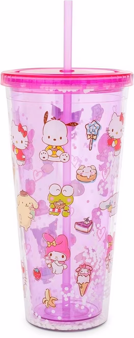 GameStop Sanrio Hello Kitty and Friends Toss Pattern 32oz Confetti Cold Cup