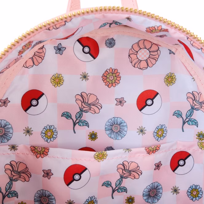 GameStop Loungefly Pokemon Pikachu and Eevee Floral Mini Backpack GameStop Exclusive