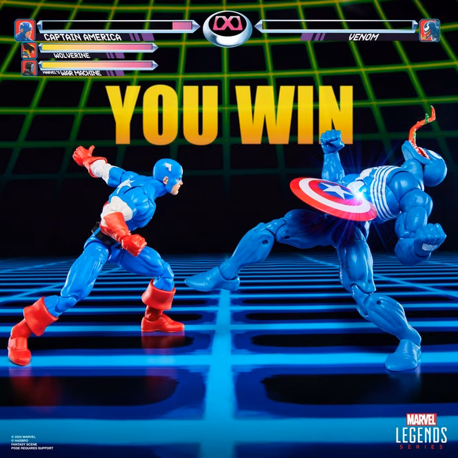 GameStop Hasbro Marvel Legends Series Gamerverse Captain America vs. Venom 6-in Action Figure 2-Pack