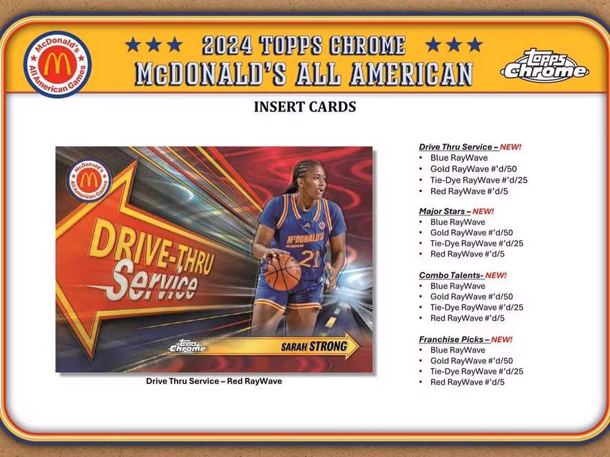 GameStop 2024 Topps Chrome McDonalds All-American Monster Basketball Hobby Box