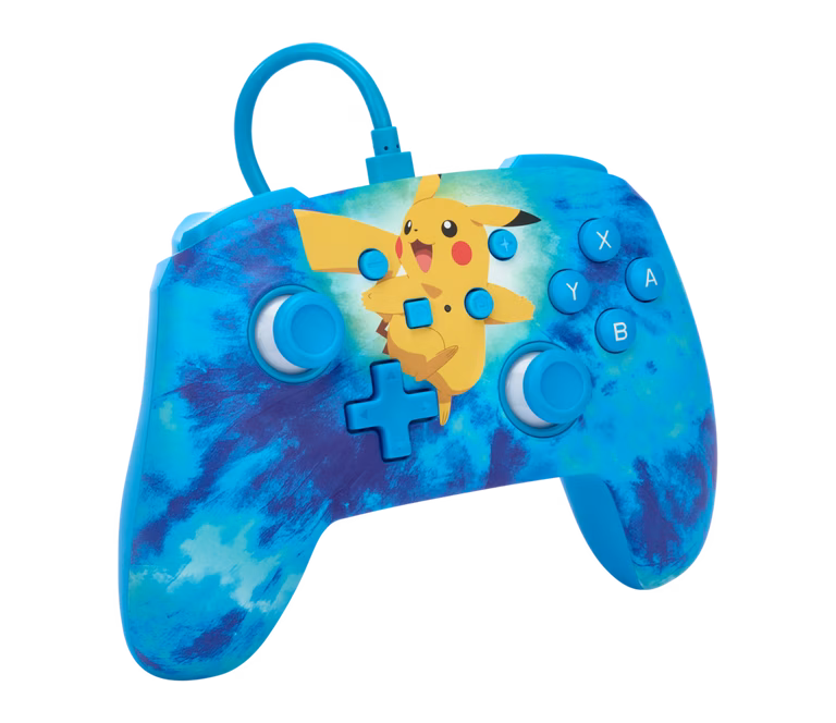 GameStop PowerA Enhanced Wired Controller for Nintendo Switch - Tie Dye Pikachu
