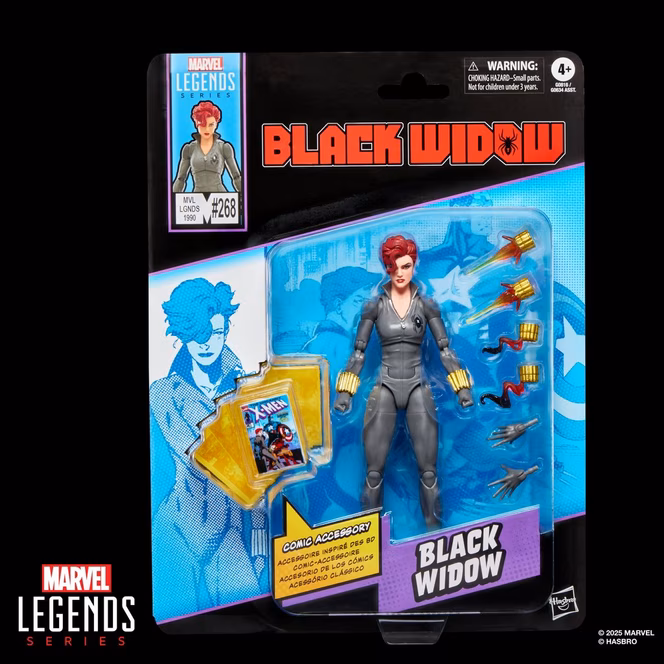 GameStop Hasbro Marvel Legends Series Uncanny X-Men Black Widow (Issue 268) 6-in Action Figure