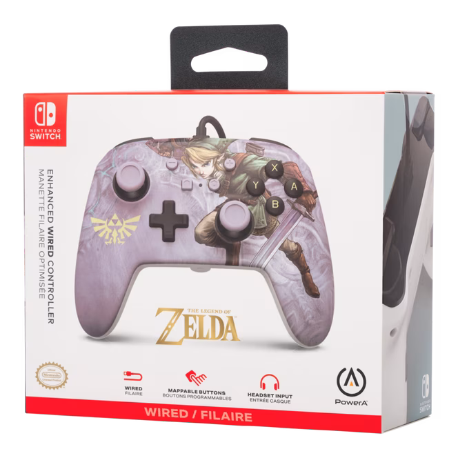 GameStop PowerA Enhanced Wired Controller for Nintendo Switch - Valiant Link