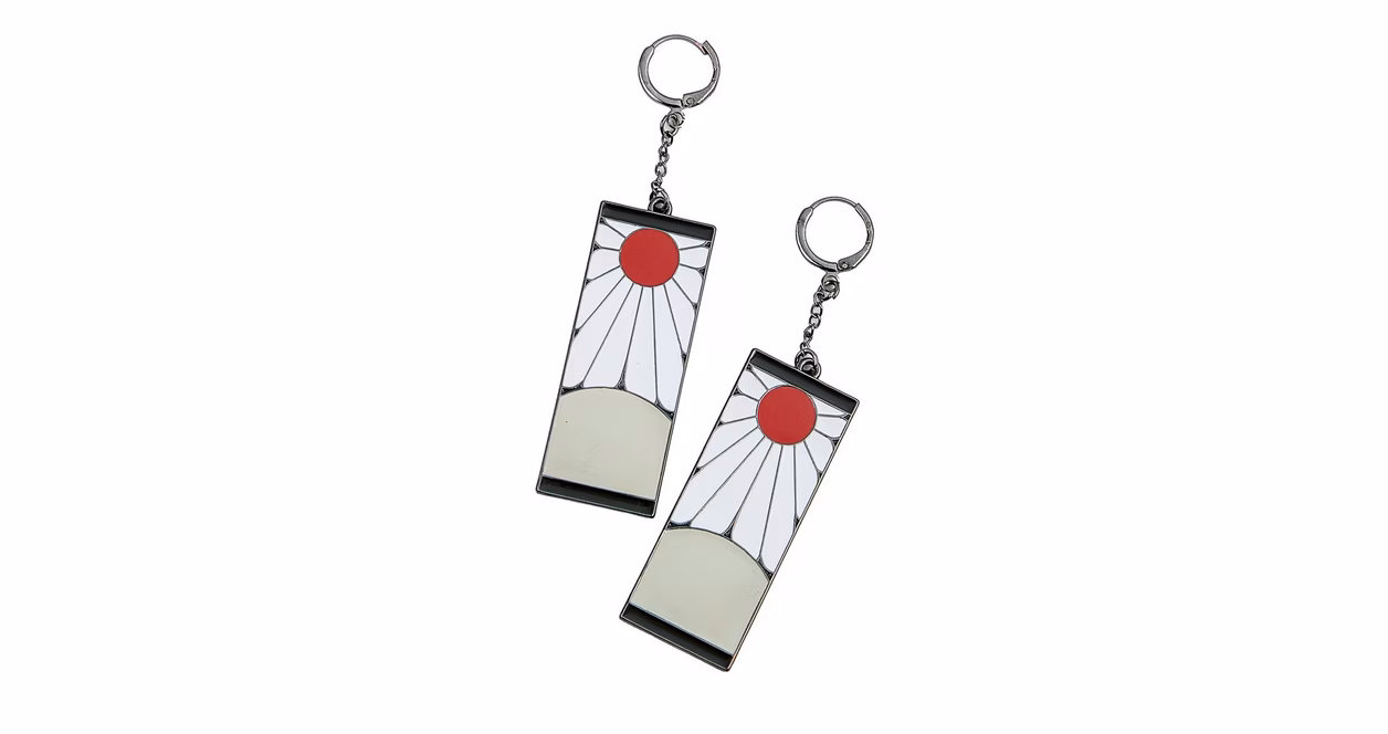 GameStop Demon Slayer: Kimetsu no Yaiba Tanjiro Cosplay Replica Hanafuda Earrings