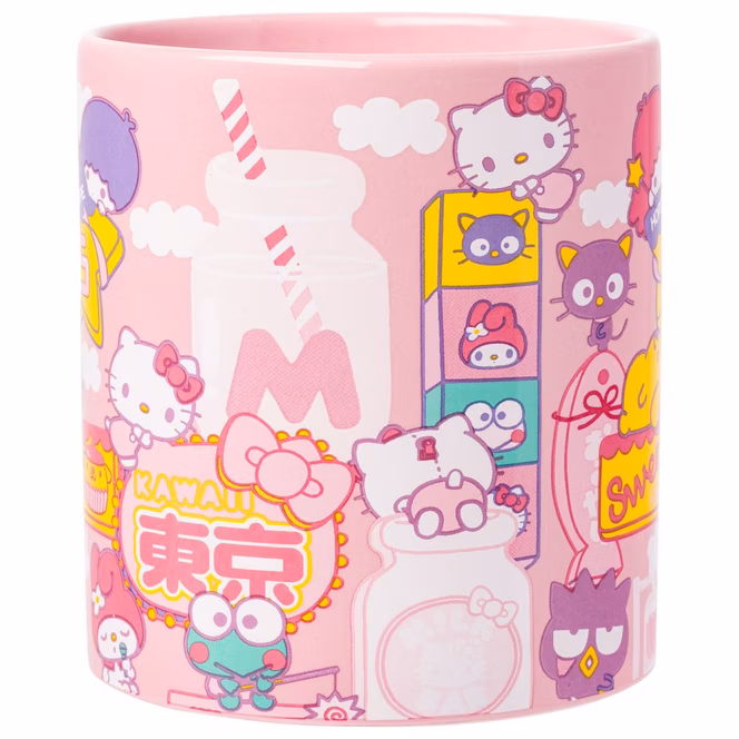 GameStop Hello Kitty And Friends Kawaii Tokyo Characters And Icons Collage 20oz Ceramic Mug