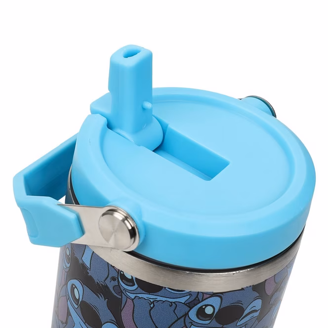 GameStop Lilo and Stitch All-Over Stitch Print 40oz Stainless Steel Tumbler with Bucket Handle