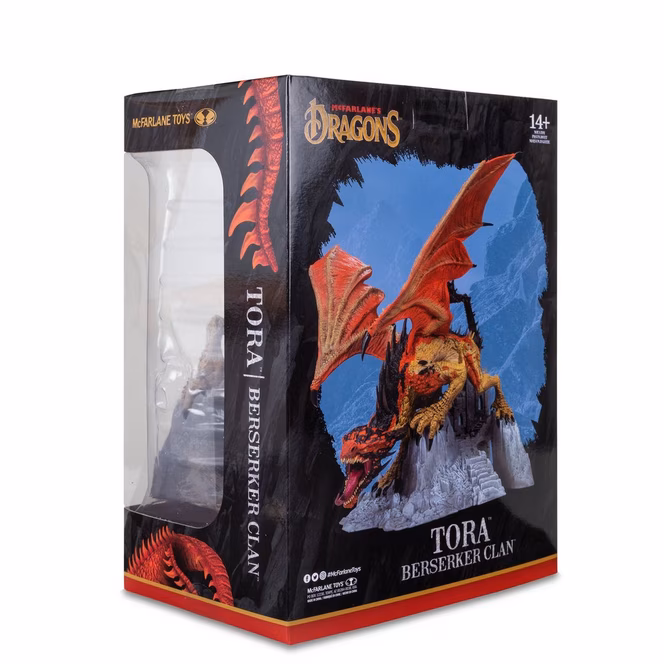 GameStop McFarlane Toys Dragons Series 8 Gold Label Tora (Berserker Clan) 11-in Statue