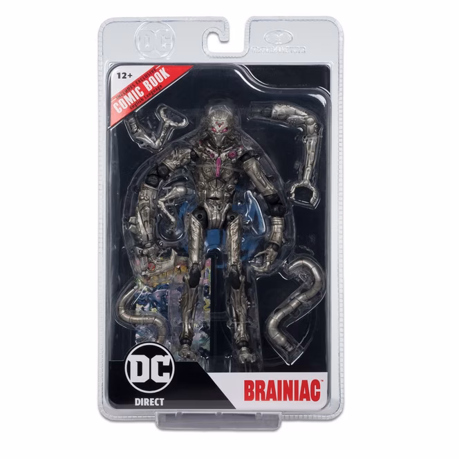 GameStop McFarlane Toys DC Multiverse Superman: Ghost of Krypton Brainiac 7-in Action Figure with Comic