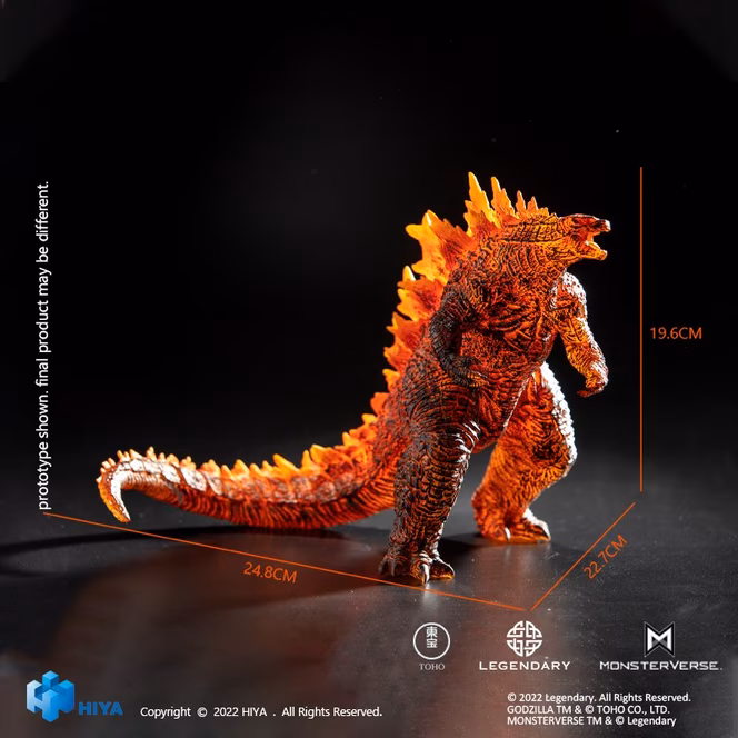GameStop Hiya Toys Godzilla King of Monsters Stylist Burning Godzilla PX 8-in Action Figure