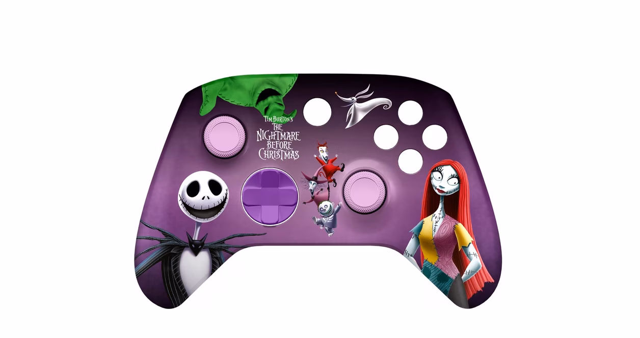 GameStop CANDY CON x Disney The Nightmare Before Christmas Jack and Sally Combo Pack Controller Kit GameStop Exclusive