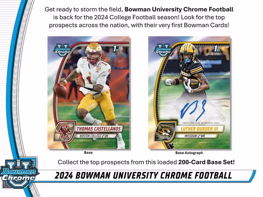 GameStop 2024 Bowman Chrome University NFL Football Monster Box