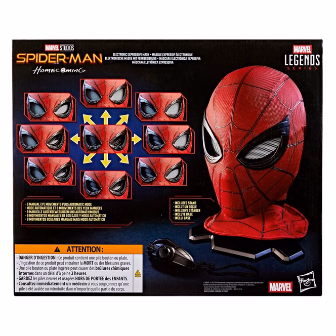 GameStop Hasbro Marvel Legends Series Spider-Man: Homecoming Premium Electronic Expressive Mask