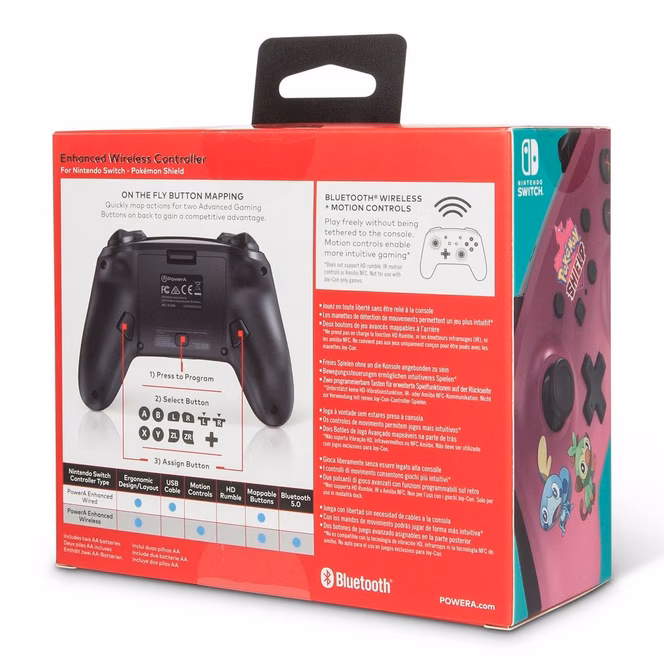GameStop PowerA Pokemon Shield Enhanced Wireless Controller for Nintendo Switch