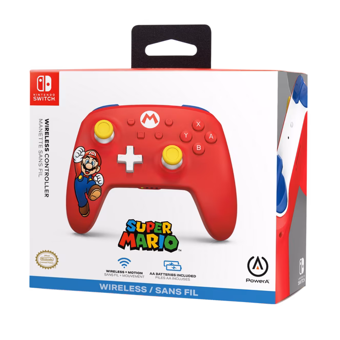 GameStop PowerA Wireless Controller for Nintendo Switch  Mario Joy