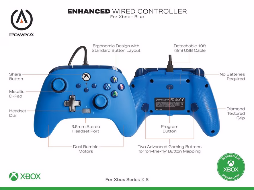 GameStop PowerA Enhanced Wired Controller for Xbox Series X/S
