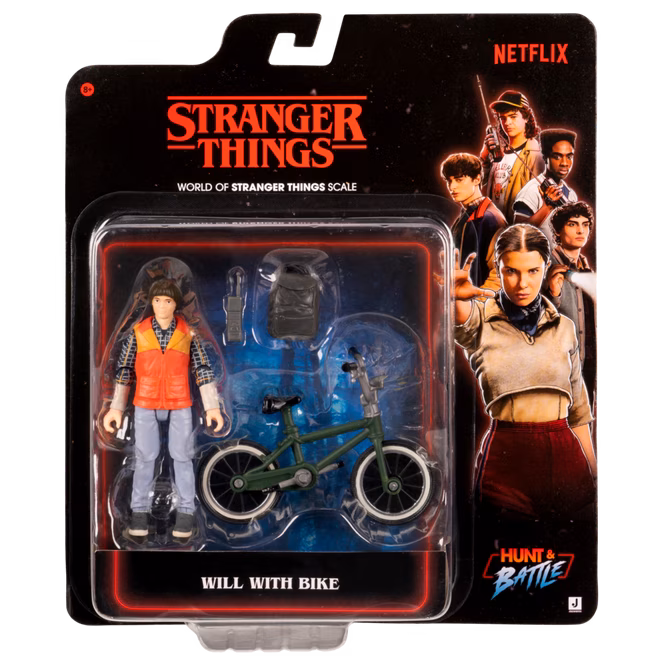 GameStop Jazwares Stranger Things Will Byers with Bicycle 4-in Action Figure
