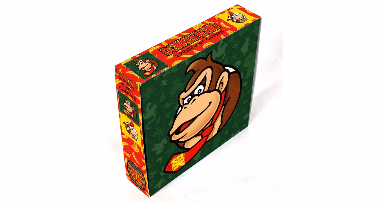 GameStop Donkey Kong and Diddy Kong Circle 2 Pack Canvas