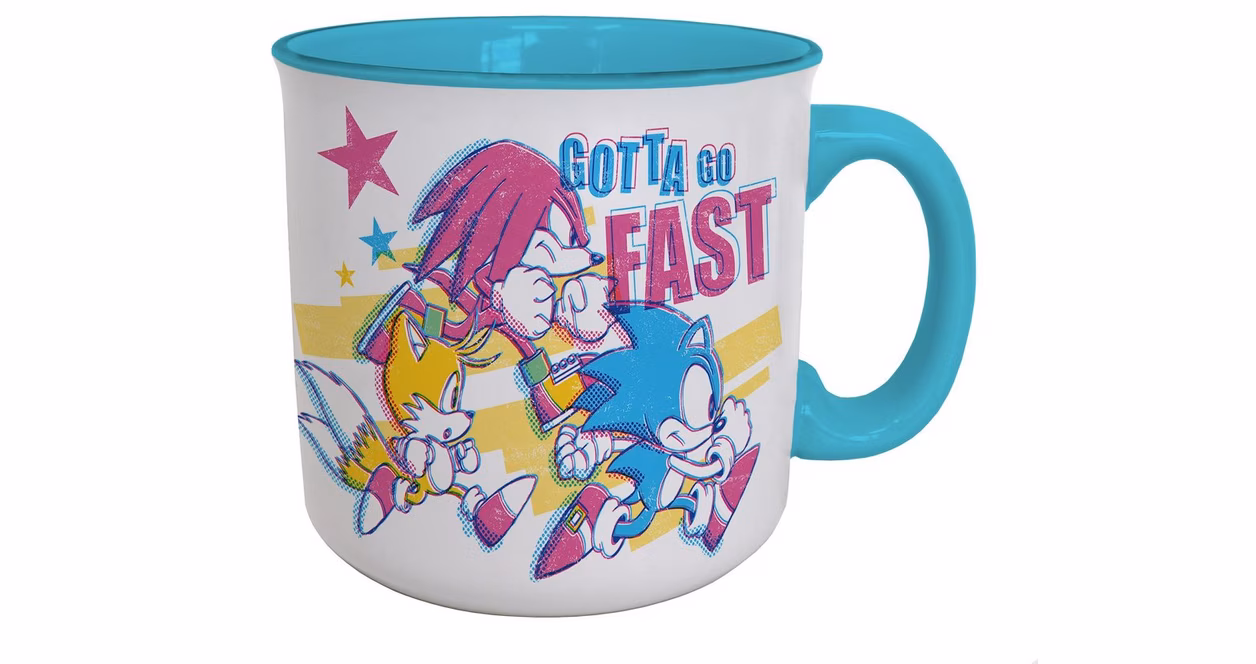 GameStop Sonic the Hedgehog Comic Gotta Go Fast 20oz Mug