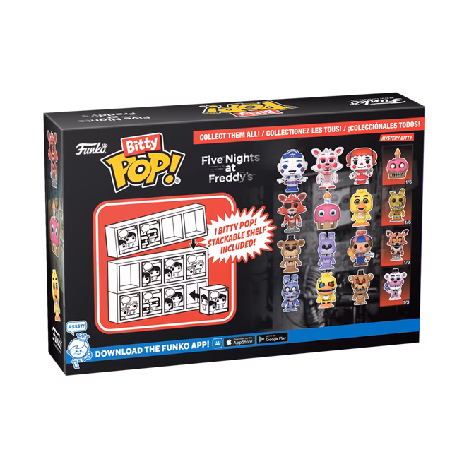 GameStop Funko Bitty POP! Five Nights at Freddy's 0.9-in Vinyl Figure Set 4-Pack (Freddy, Bonnie, Balloon Boy, Mystery Pop!)