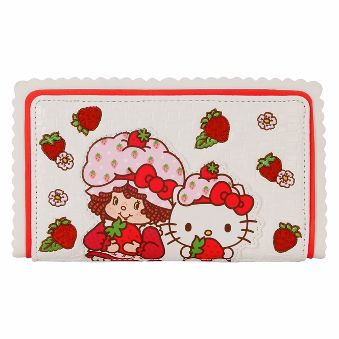GameStop Loungefly Sanrio Hello Kitty and Friends x Strawberry Shortcake Flap Wallet