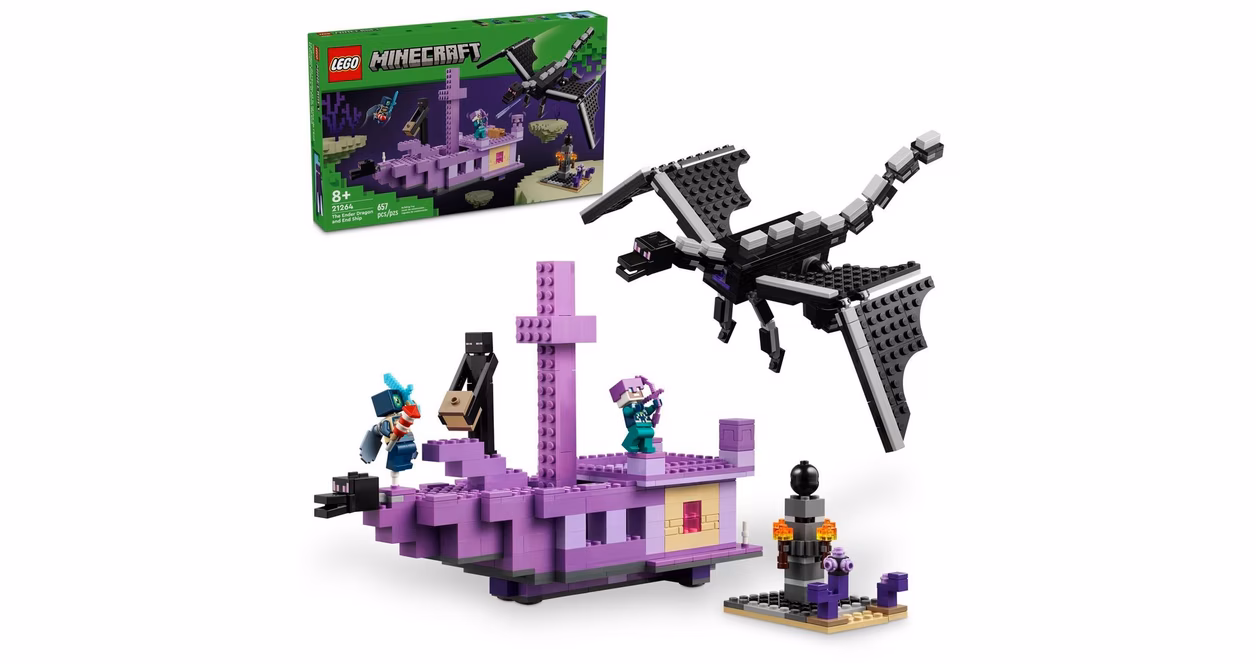 GameStop LEGO Minecraft The Ender Dragon and End Ship Building Set 21264