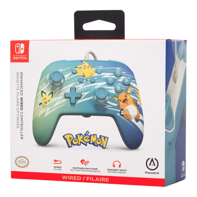 GameStop PowerA Enhanced Wired Controller for Nintendo Switch - Pikachu Evolution